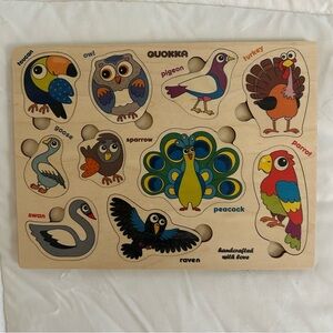 Wooden Puzzles for 1 2 3 4 Year Old, Early Learning Toys Gifts for Toddlers Bird